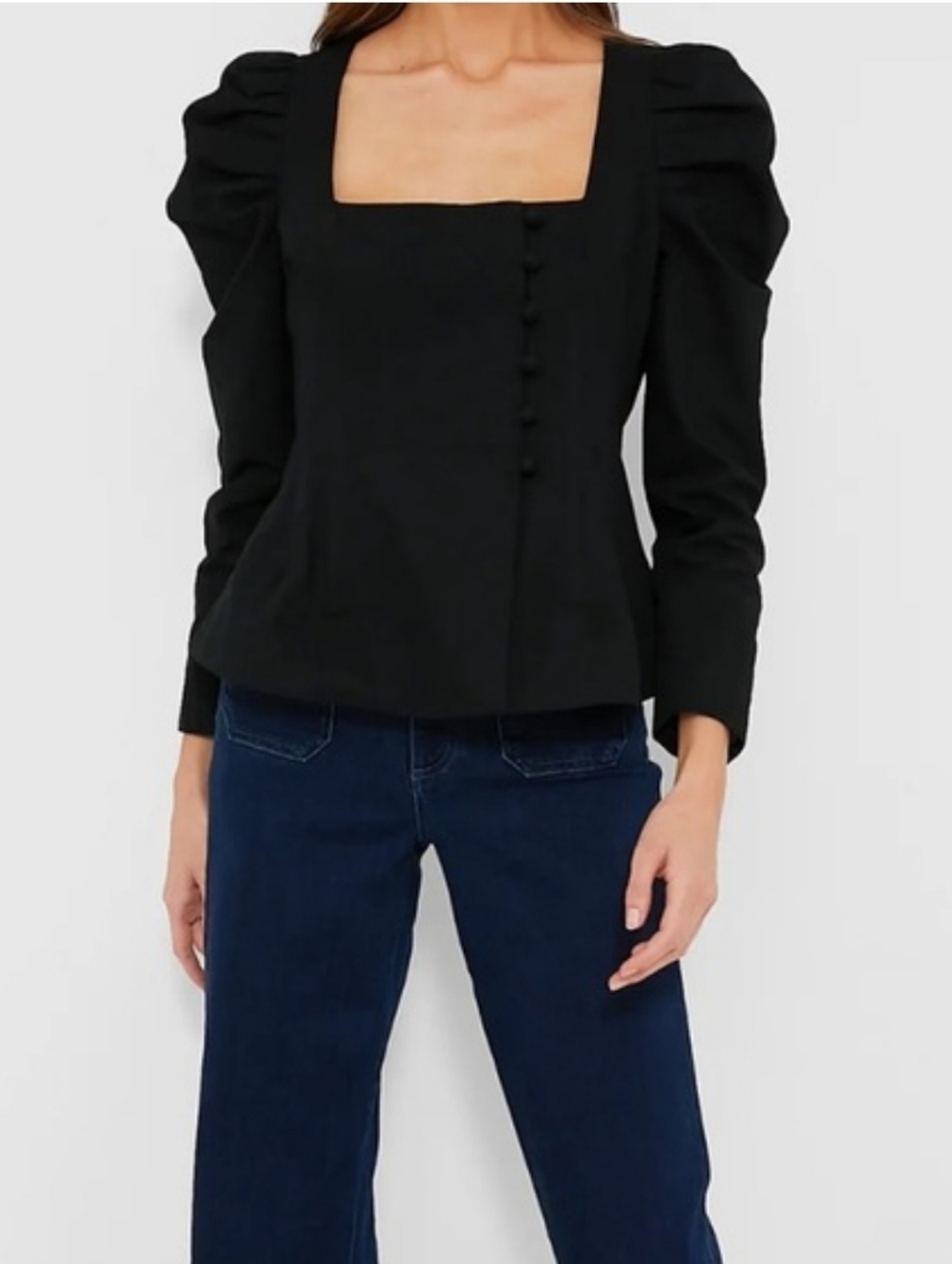 Tuckernuck Black Calla Blouse Size M